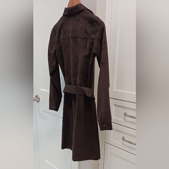 Ann Taylor LOFT Ultra Suede Shirt Dress Brown Sz 0 - Picture 12 of 12